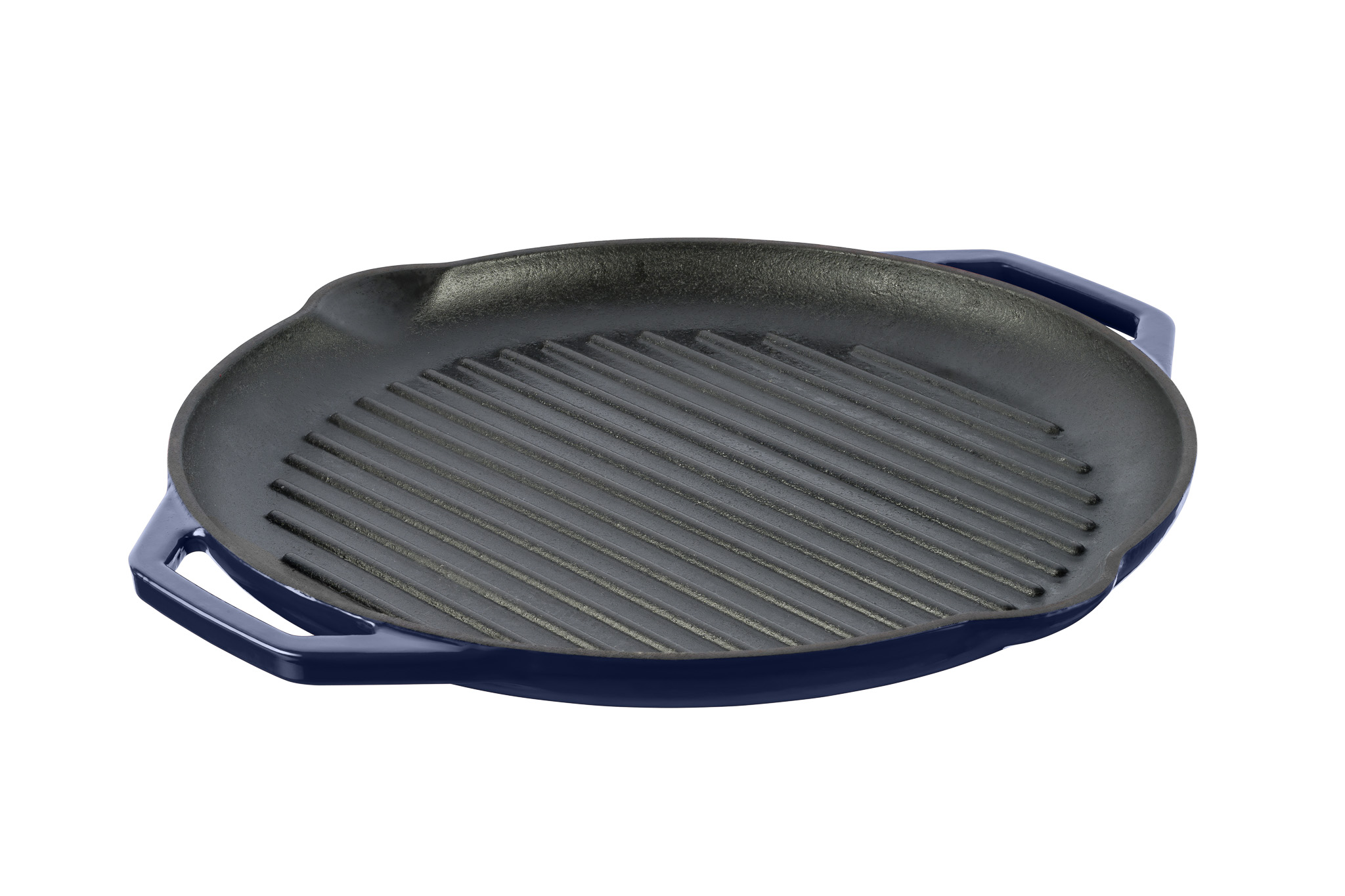 Geëmailleerde gietijzeren grillpan – blauw