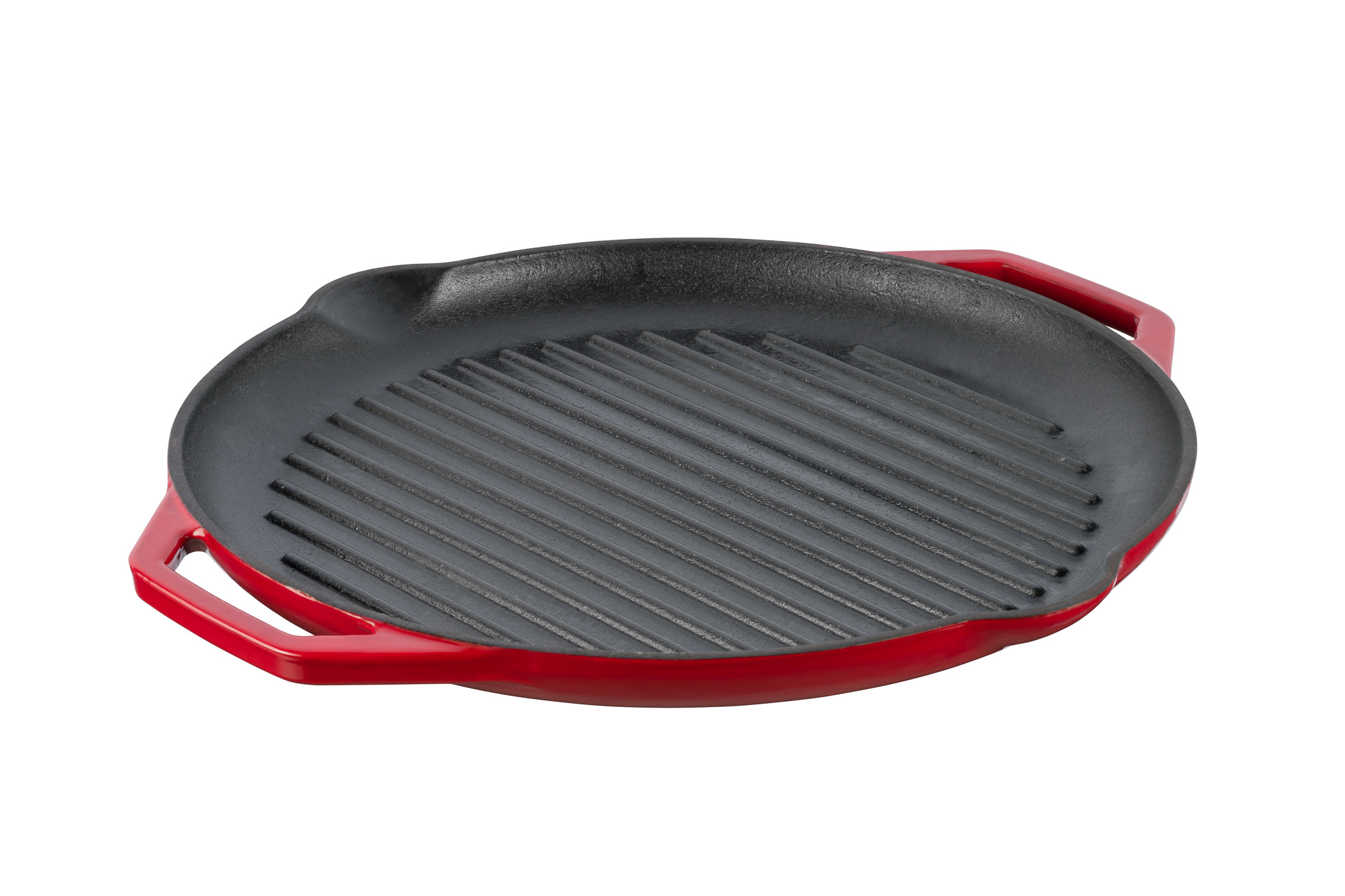 Geëmailleerde gietijzeren grillpan – rood