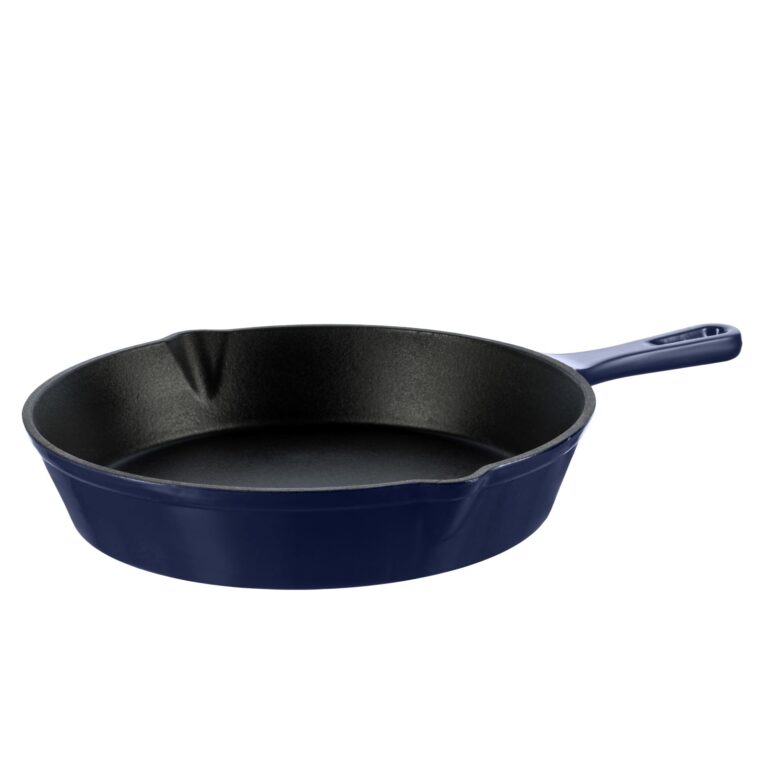 Geëmailleerde gietijzeren pan – 25 cm. – blauw