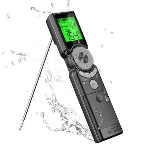 Waterproof instant read folding thermometer